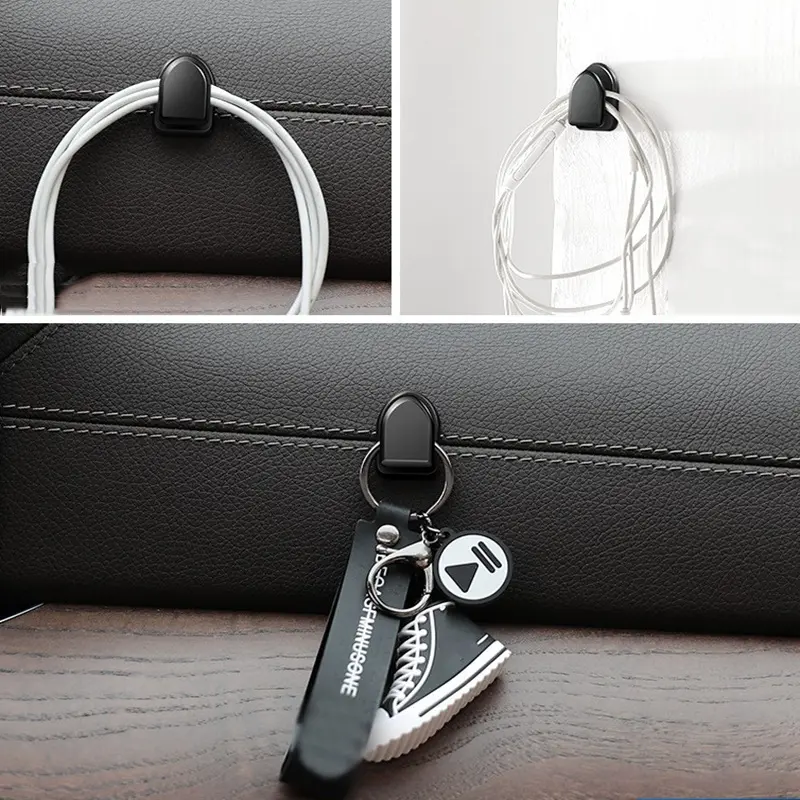 1/4 Móc Dán Treo Đồ Gắn Tường Tiện Dụng Cho Xe Ôtô, Xe Hơi Phụ Tùng 8