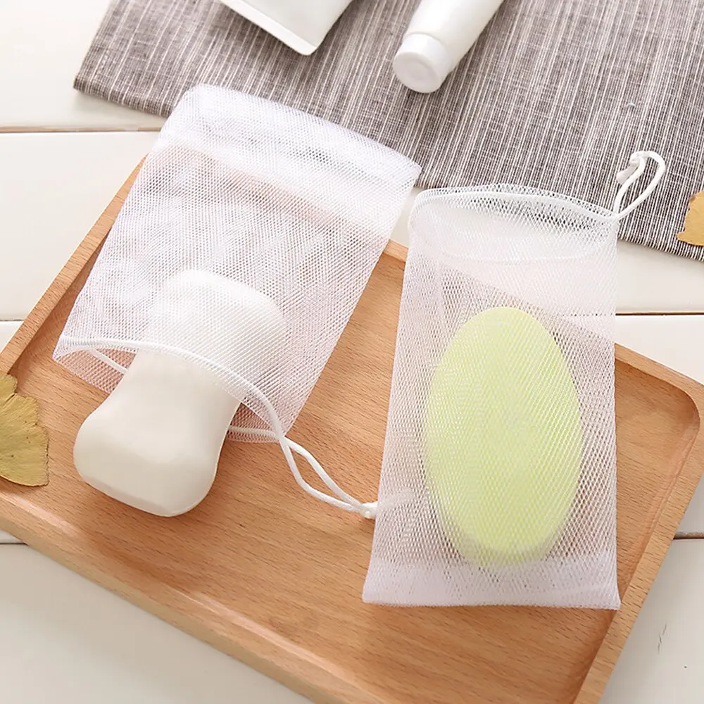 1 Soap Wholesale Hanging Nylon Soap Mesh Bag Mesh Net for Foaming Cleaning Bath Soap Net bathe Cleaning
