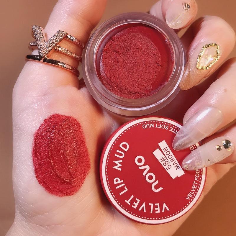 NOVO Velvet Matte Jelly Lip Mud Lip Cream Lip Glaze Waterproof Moisturizing Smooth Lip Gloss Lip Tint Lips Makeup 3