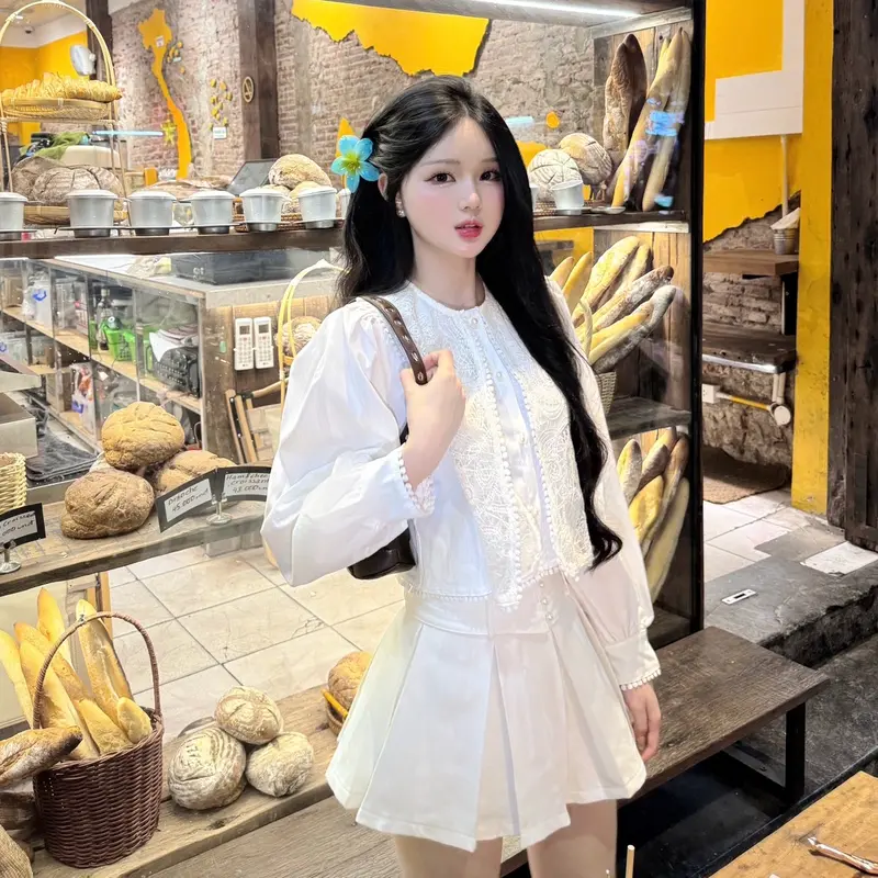 [BONGCHA.STORE] Cara Set ren phối tiểu thư điệu đà sang chảnh 3