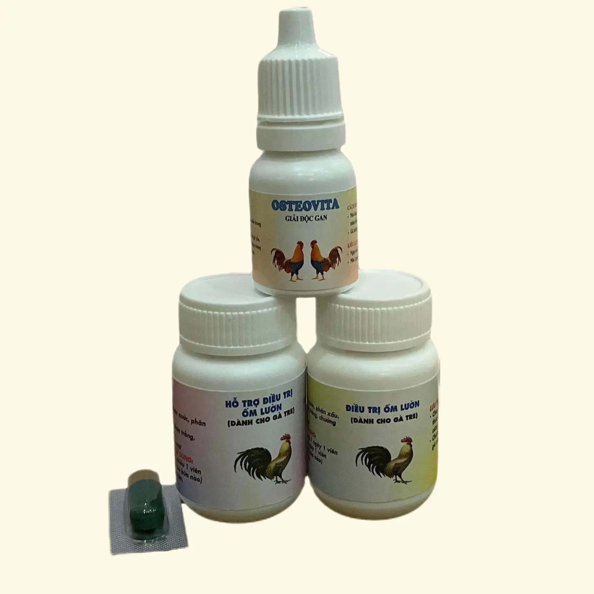 Viên uống dùng cho gà ốm lườn, tái mặt, chậm tiêu, phân xanh, kén ăn