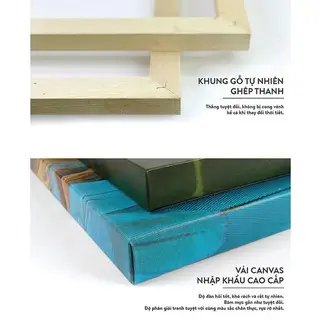Khổ Lớn - Tranh Treo Tường Tráng Gương Canvas Cao Cấp Tao Nhã Nghệ Thuật Ánh Trăng Cây Lá Nhiệt Đới Mẫu Mới Nhất 2023 6