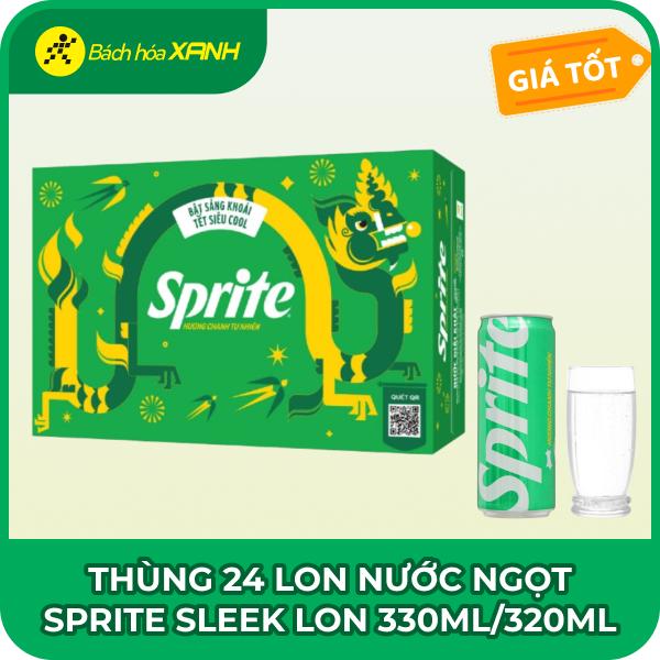 Thùng 24 lon nước ngọt Sprite hương chanh 320ml - [Bách hóa XANH ...