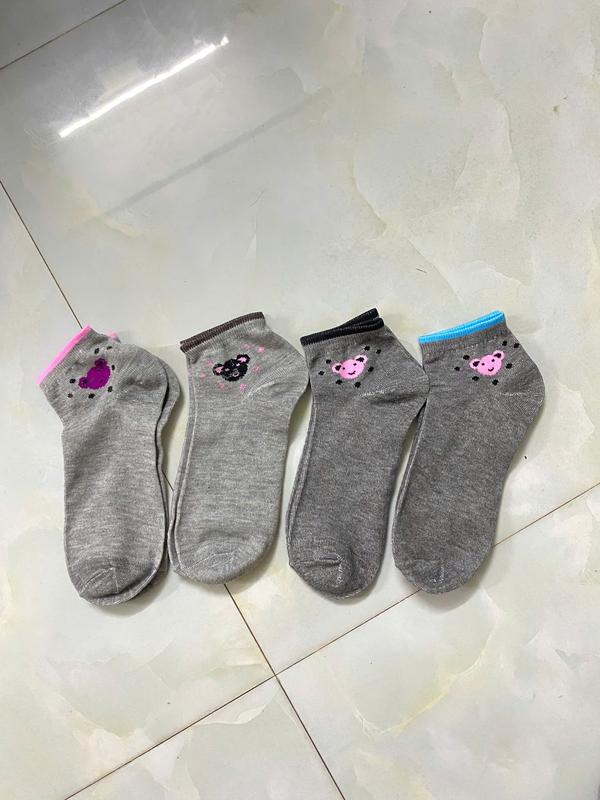 Tất ngắn nam nữ vớ chân cổ ngắn hình gấu Ngẫu Nhiên phong cách Ulzzang Hàn Quốc chất mịn chống hôi chân TC01 Haley Menswear 5