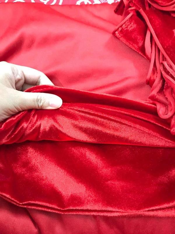Vải Nhung Vải Con Công làm Phông nền trang trí Trung Thu Tết Giáng sinh làm nơ khổng lồ chiều ngang cố định 1,6m chiều dài cắt linh động theo số lượng