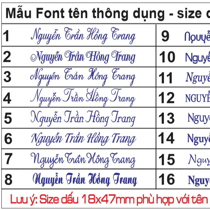 Dấu tên dài cỡ 18x47mm ( Bạn nhắn tên /ghi chú tên cần làm cho shop nhé ạ) 3