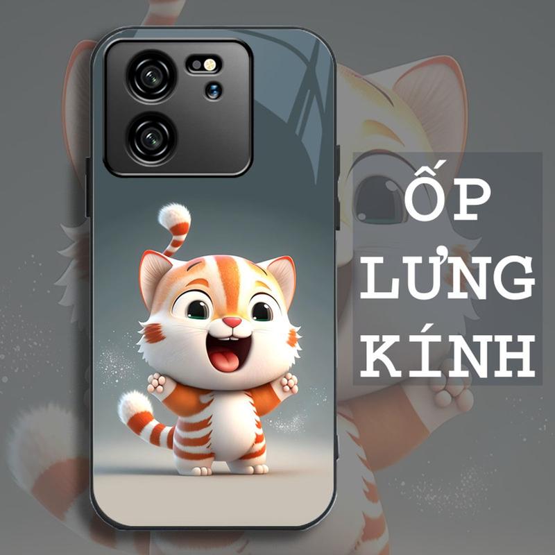Ốp Lưng cho XIAOMI 13T, 13T PRO, REDMI K60 ULTRA Mặt kính cường lực, cao cấp Họa tiết 12 CON GIÁP NGỘ NGHĨNH