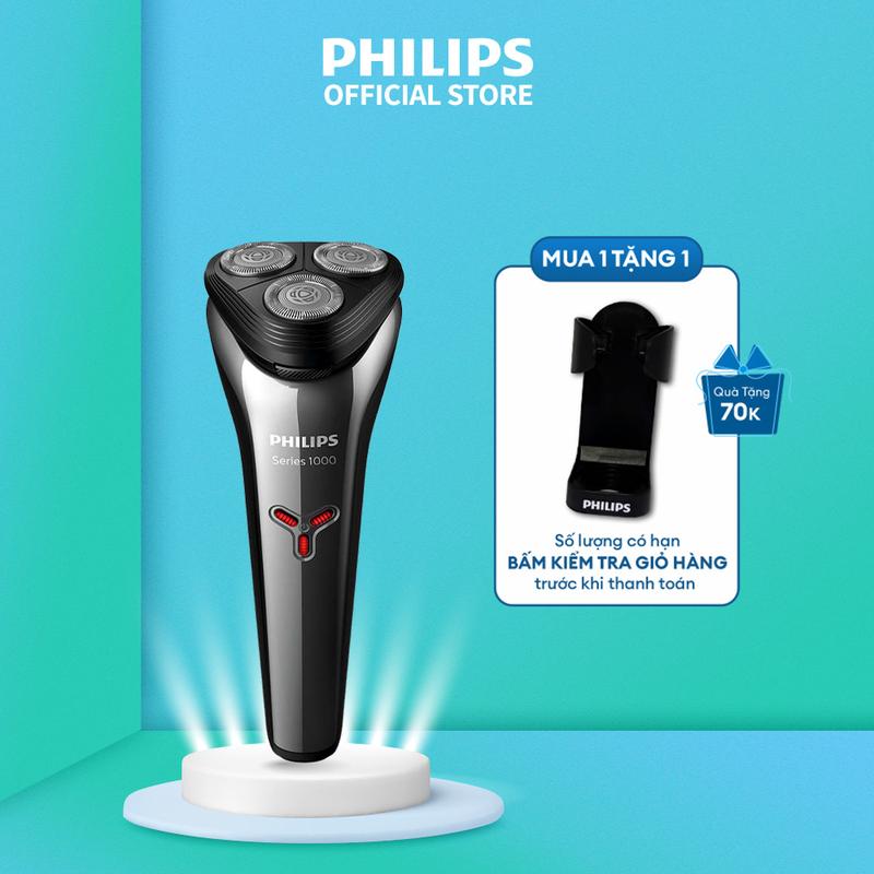 Máy Cạo Râu Du Lịch PHILIPS S1301/02, Cạo Khô và Ướt, Sạc Nhanh, Bảo Hành 24 Tháng