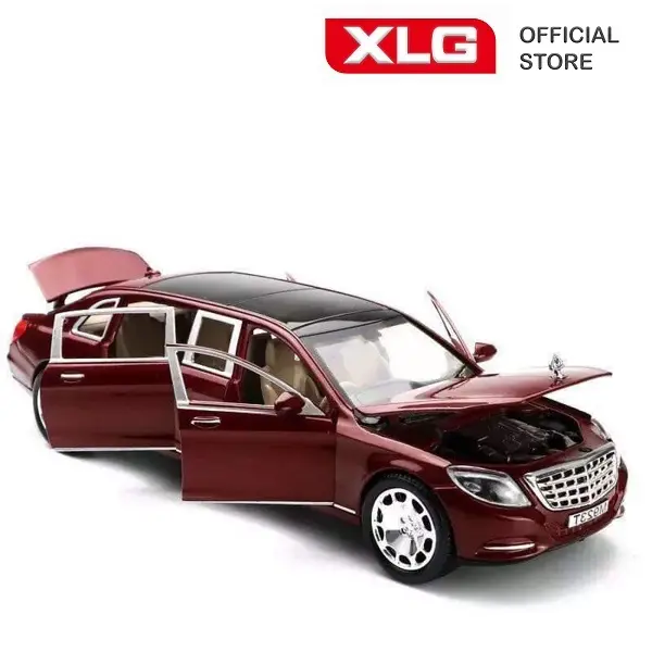 Mô hình xe MERCEDES-BENZ S600 Maybach cao cấp bằng kim loại có đèn led âm thanh 22cm