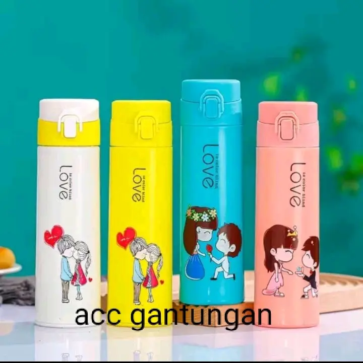 BOTOL MINUM KACA PURE LOVE 500 ML