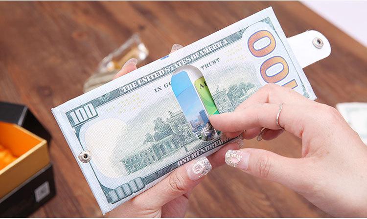 Product Introduction of Ví Nam, Kiểu Ngắn, Làm Bằng Vải Bố, Có In Hình Tiền, Thiết Kế Sáng Tạo, Thích Hợp Đựng Tiền Xu 14