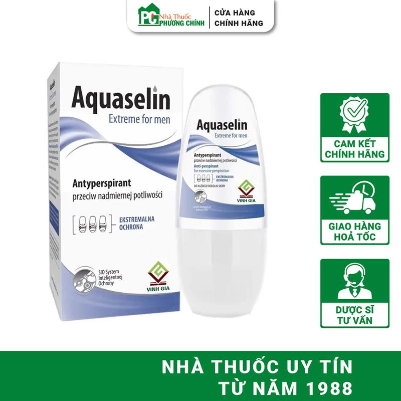 Lăn Khử Mùi Aquaselin Extreme For Men Giúp Khử Mùi Nách & Giảm Mồ Hôi Cho Nam Giới (50ml)