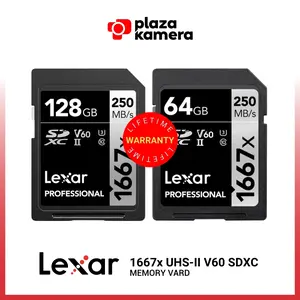 Lexar Professional 1667x UHS-II U3 V60 SDXC Memory Card