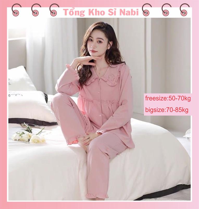 Bộ bầu - bộ sau sinh - ( LS - Thêu Bông - Dài ) - chất liệu Thung Mềm co giãn - kiểu mới thời trang