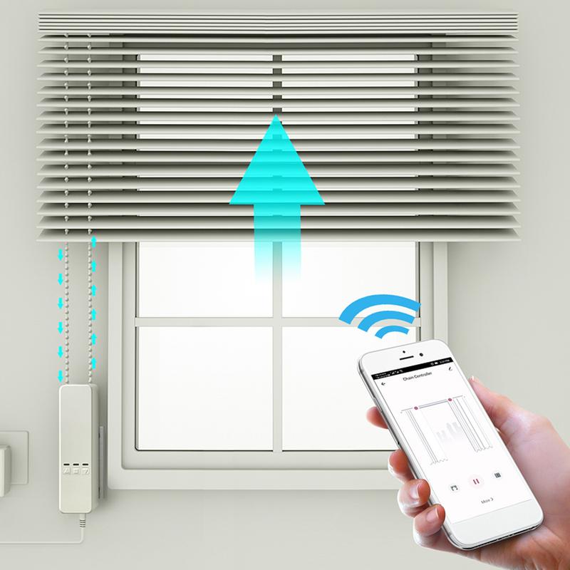 Product Introduction of WiFi Smart Motorized Chain Roller  Shower Curtain Blinds Shade Shutter Drive Electric Curtain Motor RF Remote Automation Kit Tuya Smart Life App Control Via Alexa/Google 30