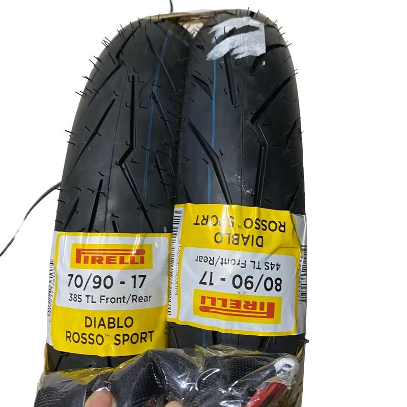 Vỏ lốp xe Pirelli diablo rosoo sport 70 80 90 100 110 120 17 14 inch dream wave fu ex satria raider ab vision vario ab click mio ... xuất xứ indo bám đường chống trơn trượt chống Đinh Cao Su michel in