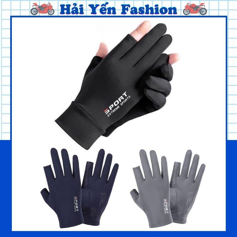 Bao Tay Xe Máy, Xe Đạp, Găng Tay Chống Nắng Hở 2 Ngón Sport - Dễ Dàng Cầm Nắm, Bấm Được Điện Thoại, Chất vải Siêu Mát