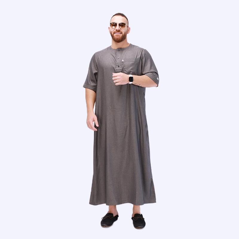 Product Introduction of Áo Choàng Dân Tộc Ả Rập, Dành Cho Nam Giới, Tay Áo Dài Và Ngắn, Váy Hồi Giáo Trung Đông, Phong Cách Châu Âu Và Mỹ Thoải Mái, Ngoại Cỡ, Giảm Giá Bán Chạy 6
