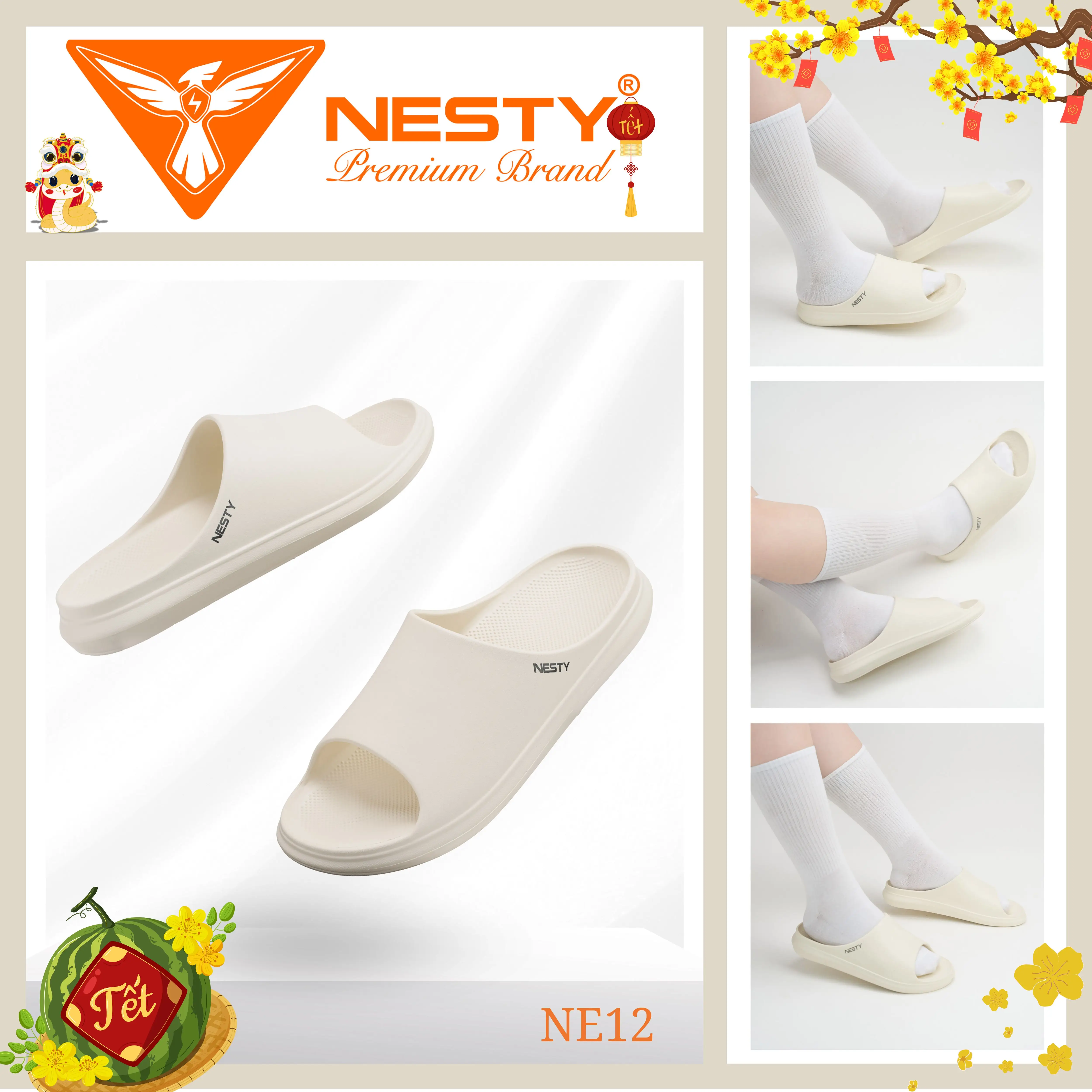 [NE12] Dép Massage Quai Ngang NESTY Chất Liệu Nhựa EVA Cao Cấp (KO3)