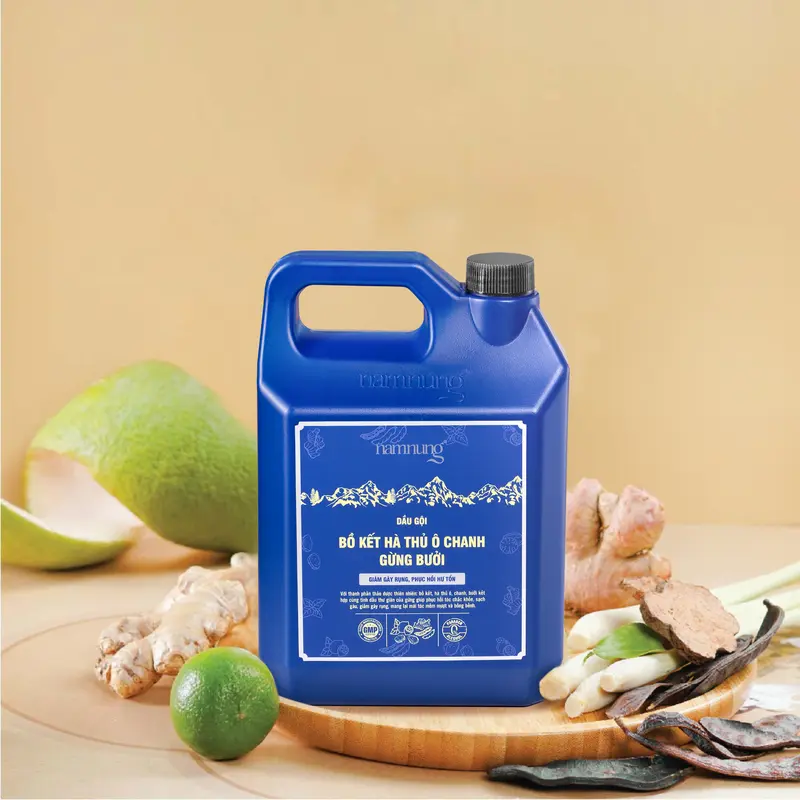 [Siêu Tiếp Kiệm] Dầu gội thảo dược NamNung, Dầu gội hỗ trợ giảm rụng, giảm gàu, phục hồi tóc can 2 lít siêu tiết kiệm, chiết xuất thiên nhiên Bồ kết hà thủ ô Chăm sóc tóc Dưỡng tóc nữ 3
