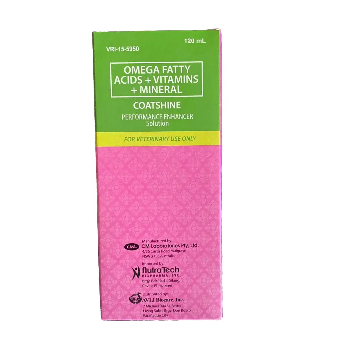 COATSHINE Performance Enhancer Solution for Pets - Omega Fatty Acids, Vitamins, Minerals - 60ml/120ml