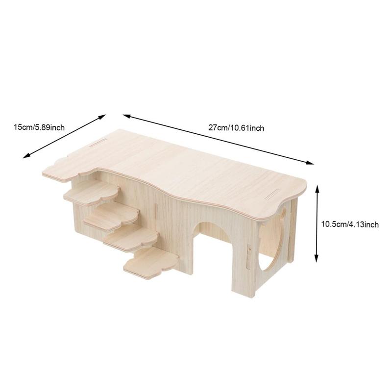 Product Introduction of Hamster house toys for hamsters small animals hideout hamster hiding house summer wooden 14