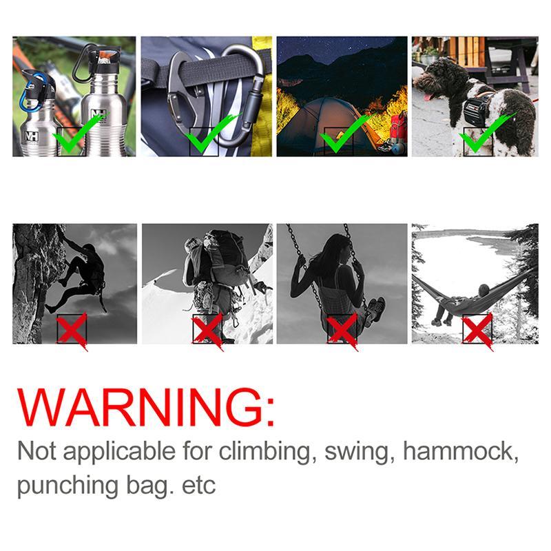 Climbing Buckle, 1 Count Outdoor Aluminum Alloy Spring Hook, Quick Release Buckle, Climbing Bottle Buckle, Sports & Outdoor Accessories 8