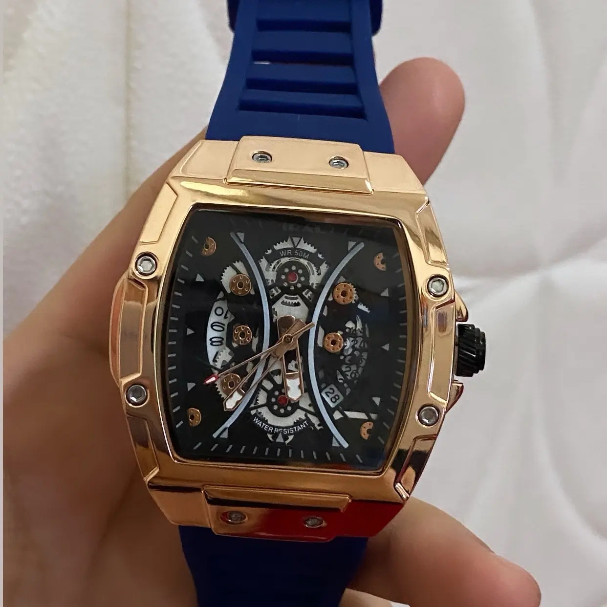 Jam Tangan Cowok Rubber Biru