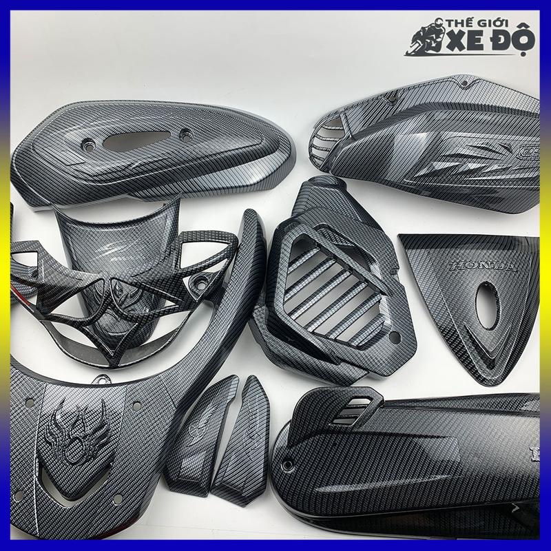 Phụ kiện đồ chơi trang trí ốp xe Sh mode đời 2013, 2014, 2015, 2016, 2017, 2018, 2019 carbon - ốp cacbon Sh mode