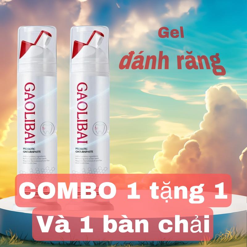 DEAL TỐT Mua 1 TẶNG 1 KÈM 1 bàn chải GEL nano bạc GAOLIBAI đánh bật cao răng sạch mảng bám trắng răng Gel đánh răng GAOLIBAI 120g gaolibai kem đánh răng kem tẩy cao răng kem rango vang
