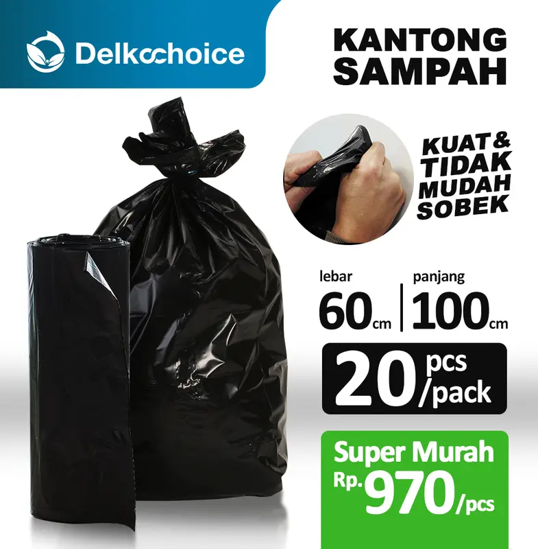 KANTONG PLASTIK SAMPAH HITAM BESAR HITAM 7
