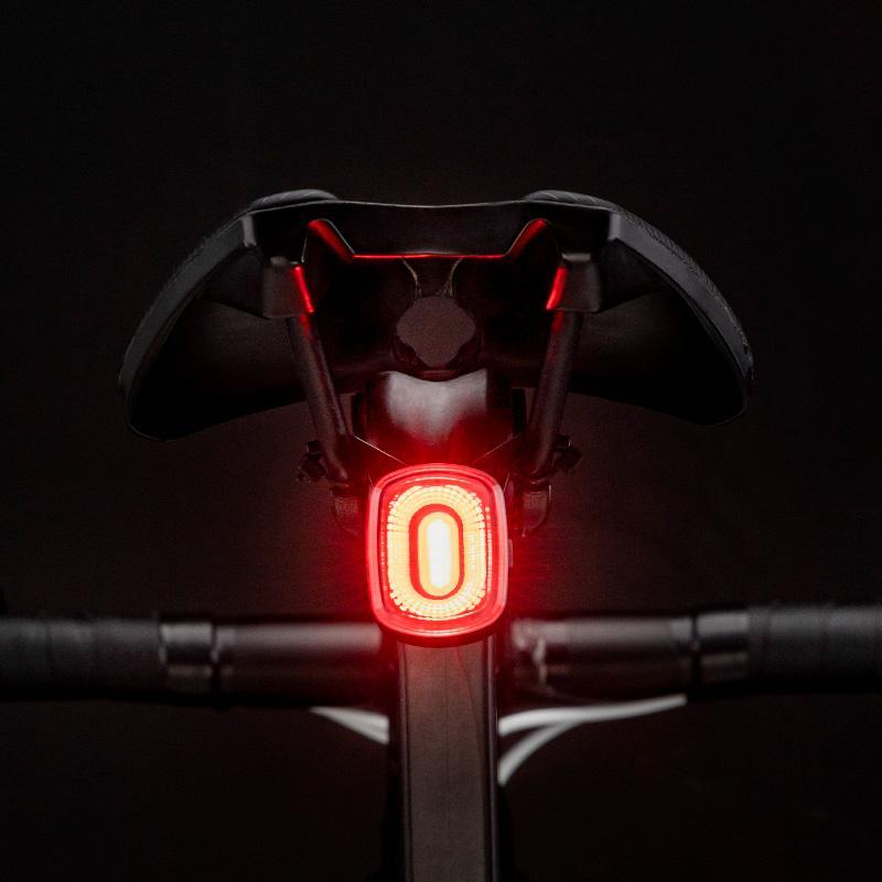 Đèn Hậu Xe Đạp ROCKBROS Đèn LED Phanh Thông Minh Không Thấm Nước Có Thể Sạc Lại USB Đèn Hậu Xe Đạp Siêu Nhẹ 5 Chế Độ Chất Liệu ABS Đèn An Toàn Sau Phụ Kiện Xe Đạp