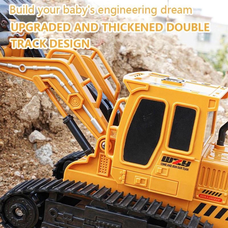 Remote Control Excavator Toy (1 Set), Rechargeable Light & Music Engineered Vehicle Toy, Intelligent Design, Creative Gift Car (Remote Control No Battery Provided), Gift for Boyfriend, Men's Gift 4