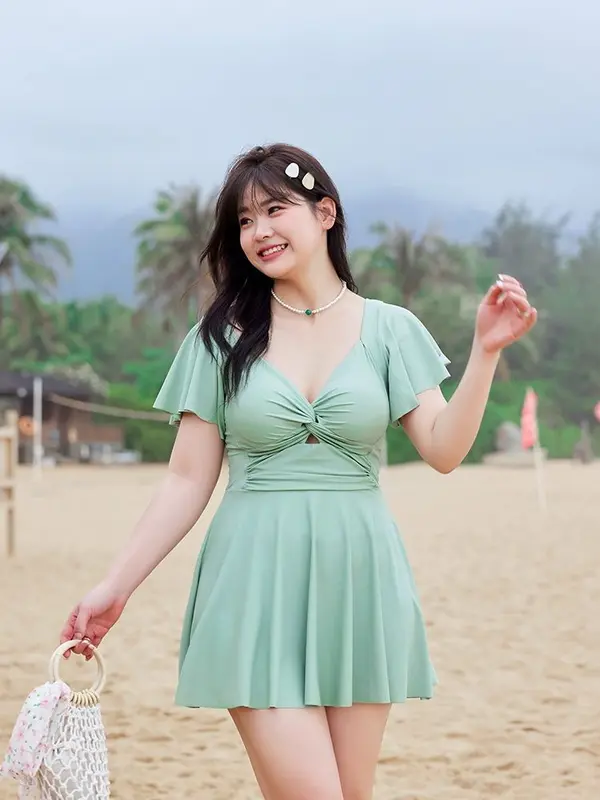 Bikini đi biển bigsize Tuvada, đồ bơi nữ 1 mảnh co giãn tốt, che bụng có đệm mút - BBS113 4