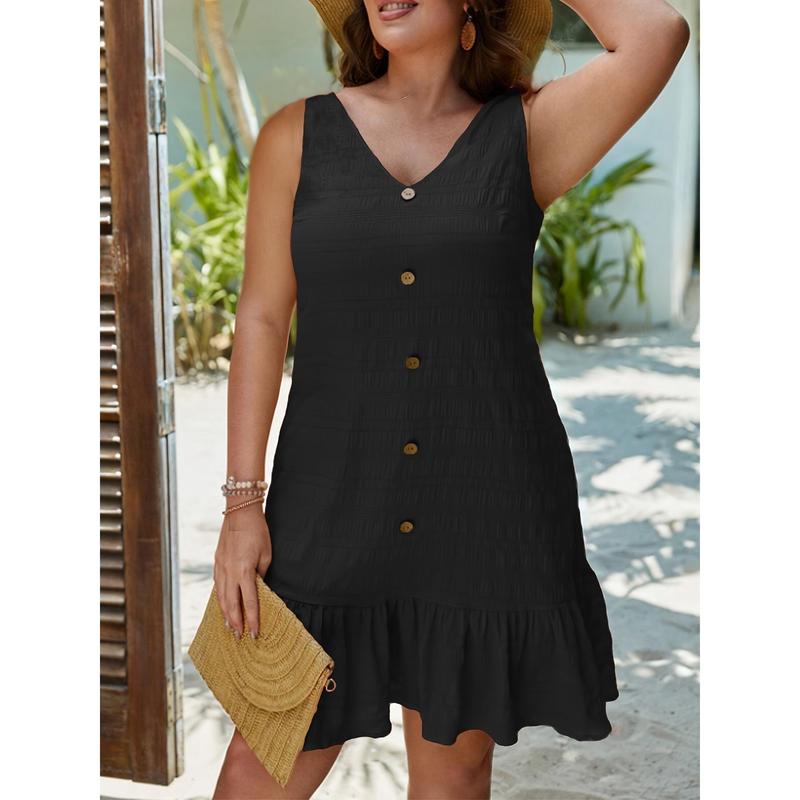 Fashion Casual Solid Split Joint Buckle V Neck A Line Dresses Fashion Casual Solid Split Joint Buckle V Neck A Line Dresses