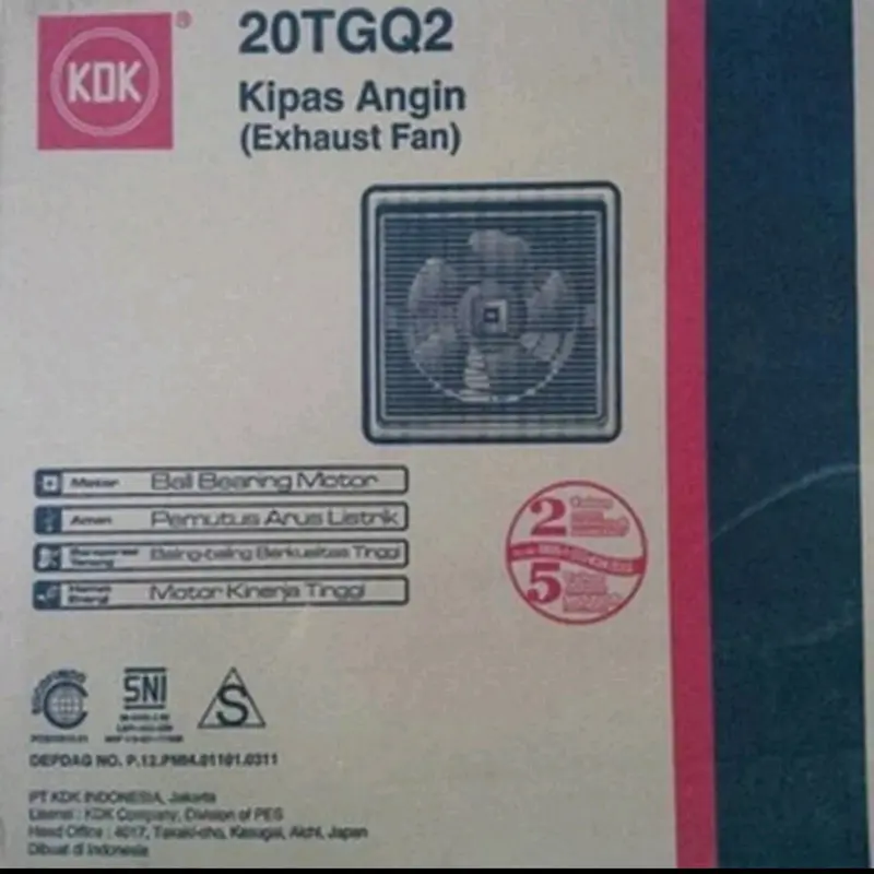 KDK 20 TGQ EXHAUST FAN PLAFON 8 INCH/KDK 20 TGQ Garansi Pabrik 1