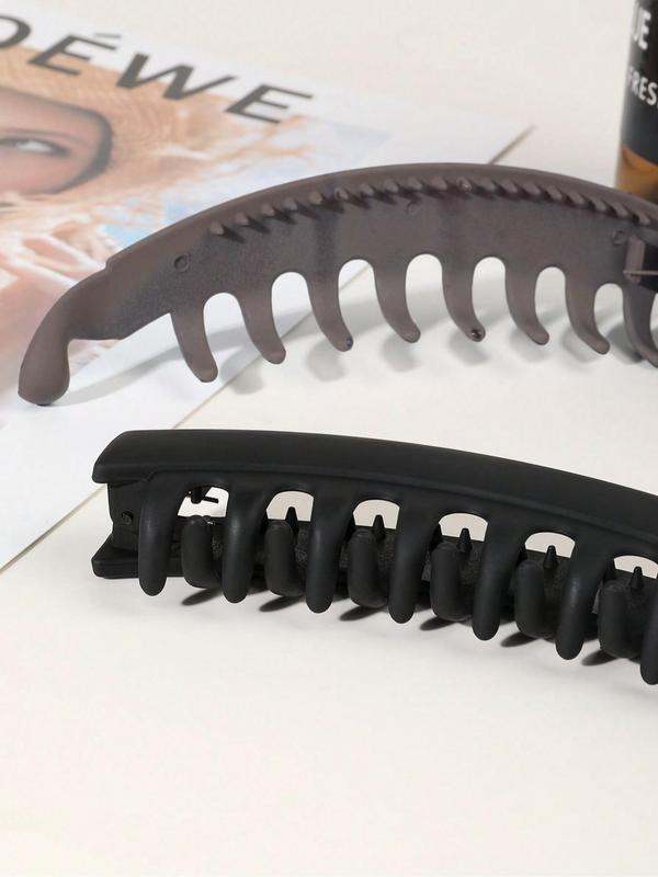 Solid Color Banana Clip Hair, Hair Accessories for Girls, Casual Versatile Claw for Women, Minimalist Headwear Suitable for Thick Hair, 2024 Summer Fashion Hair Accessories for Party, Daily Clothing Decor 2