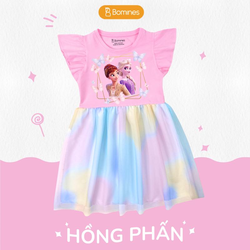 Product Introduction of Váy bé gái công chúa Elsa Bomines, đầm tutu phối lưới mềm mịn cho bé 3- 12 tuổi, 13kg - 36kg DTNLUOIELSAOVUONG 7