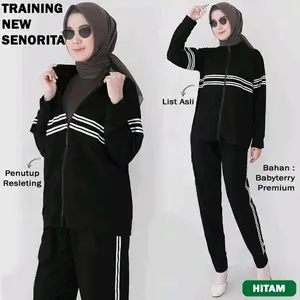 SETELAN OLAHRAGA WANITA BAJU TRAINING SENORITA FIT TO XXXL LD 120 CM ++