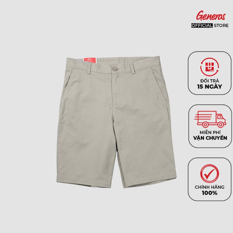 Quần short kaki nam quần lửng nam Generos 6 màu trẻ trung có túi trước sau cúc khoá cao cấp 160123132MF quần  đùi Menswear