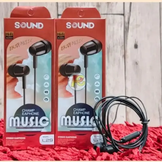 Handsfree Headset Audio Wired Earphone L29 Bass Sound Super Bass Android