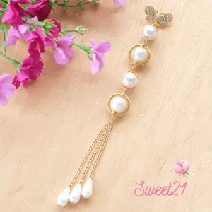 Bros Tiga Tetes Juntai Gold Sweet21 Nada Peniti Jilbab Bros Muslim SWA0620