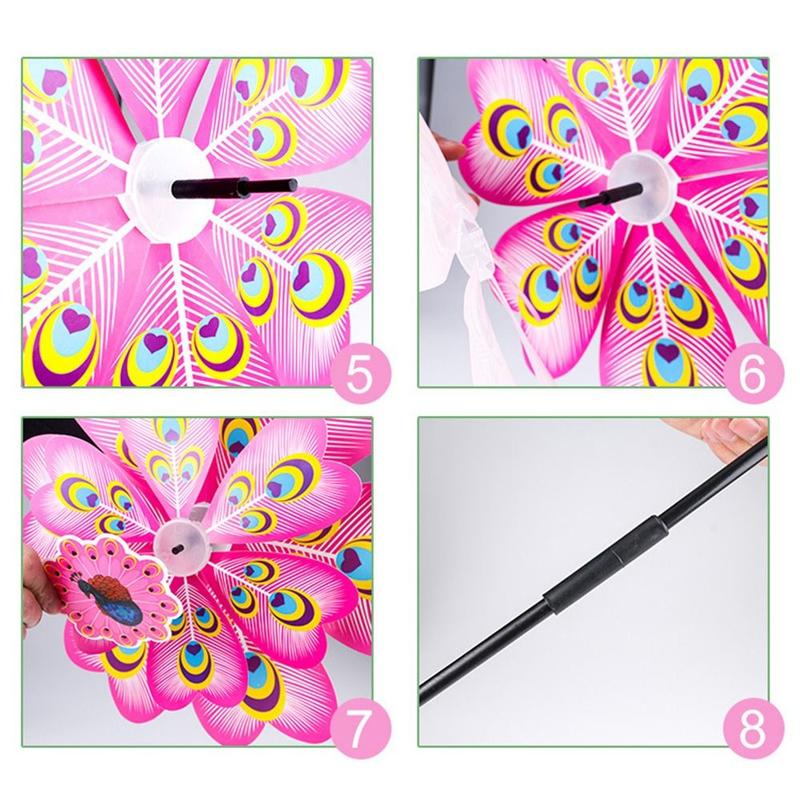 Product Introduction of icosi Outdoor Activities For Home Garden Kids Toys Layout Pinwheels Toys Plastic Wind Spinners DIY Wind Spinners Colorful Animal Windmills 19