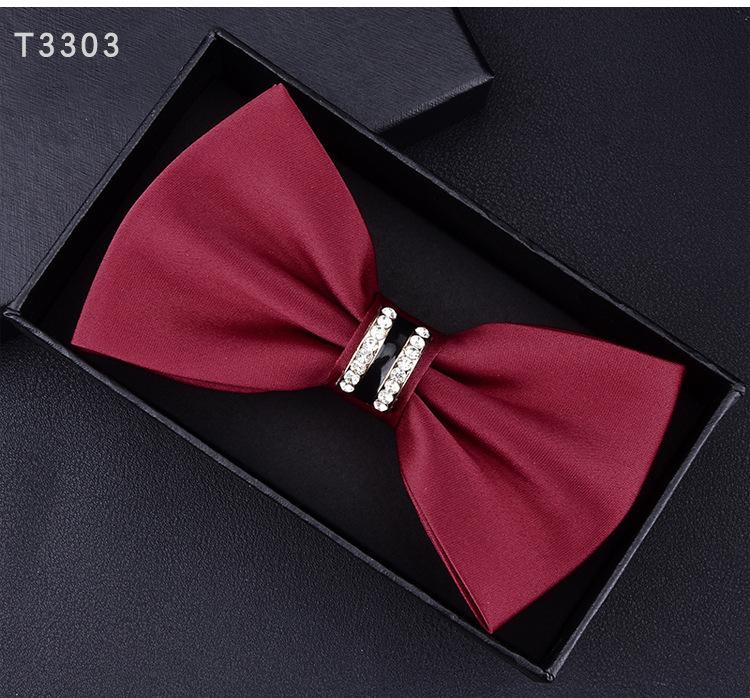Product Introduction of 6*12cm Red Navy Blue Black Bow Ties Butterfly Banquet Polka Dot Floral Bowtie Accessories Double-layer Jacquard Business Gift Wedding for Men 30