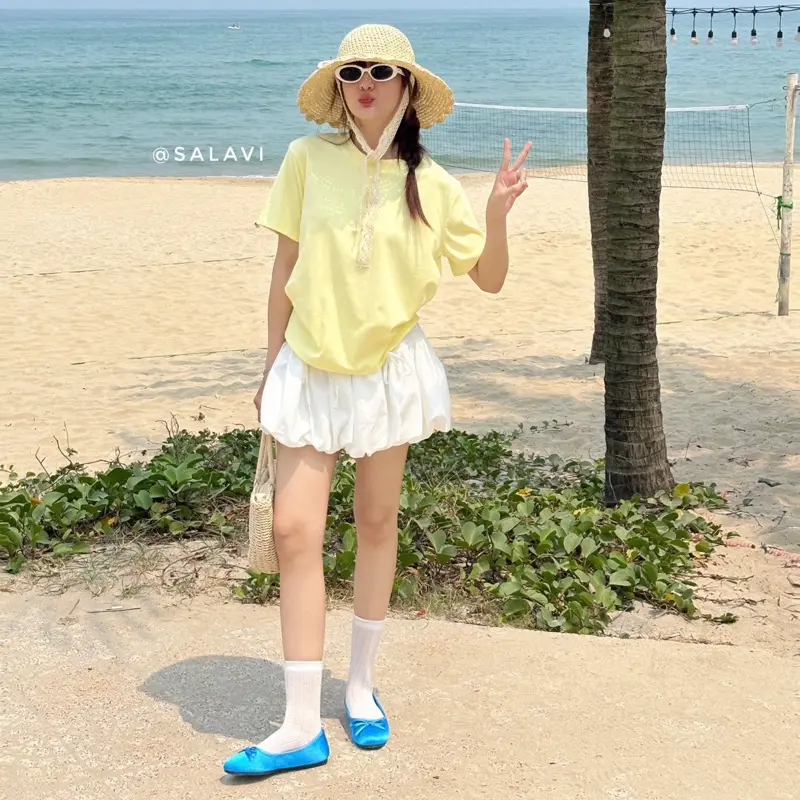 Áo thun trơn basic nhiều màu, áo thun unisex ngắn tay cotton phong cách đơn giản Salavi H3 364 6