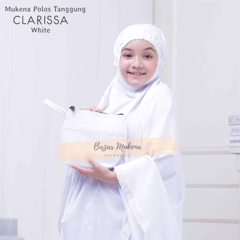 Mukena Katun Anak Cantik Motif Renda Polos Usia 4 5 6 7 8 9 10 11 12 Tahun Atasan Panjang 5
