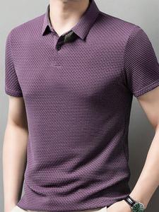 Men's Solid Short Sleeve Polo Shirt, Casual Loose Button Front Top for Summer, Fashion Men's Clothes for Daily Wear