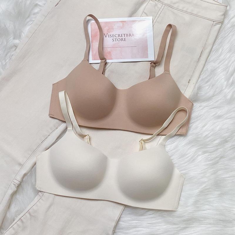 [Áo Lùi Size] Áo Lót Nữ Không Gọng Chống Xệ Gom Quả Mút Mỏng Áo Bra Su Đúc Không Gọng Mút Mỏng Cup To Thoáng Mát Mềm Mịn  -- VN230860 Nữ