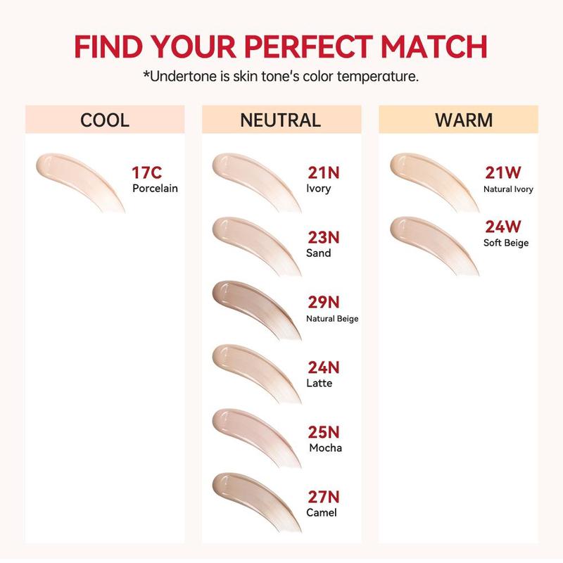 Product Introduction of Long Lasting Air Cushion Foundation, 1 Box Lightweight Concealer Foundation, Full Coverage Flawless Makeup Cream for Women & Girls 3