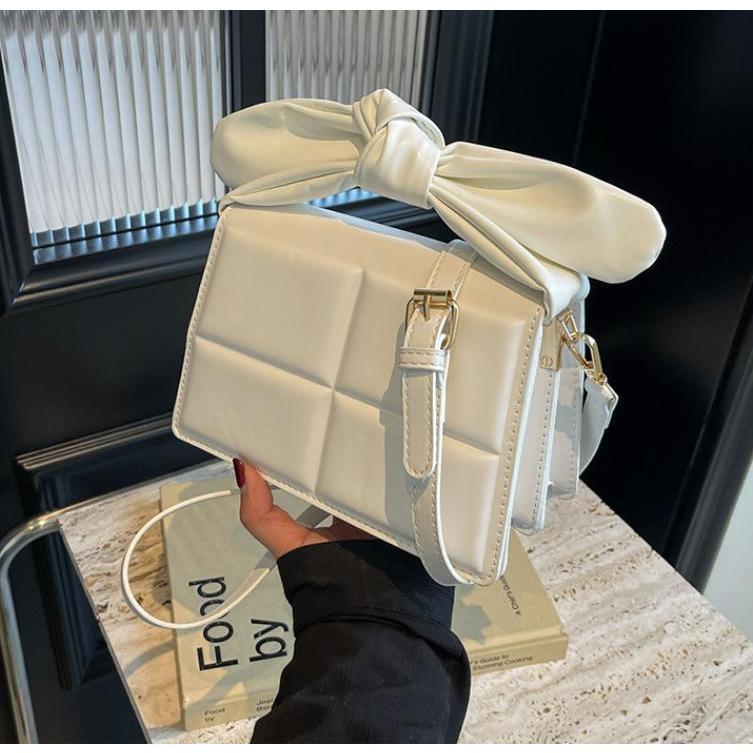 Túi xách nữ đeo chéo túi đeo vai thời trang da đẹp hoạ tiết nơ to xinh phong cách tiểu thu sang chảnh BABUMAP - TDC294